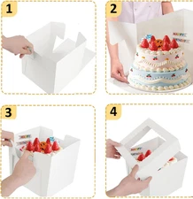 20 Pack 12X12X6 Cake Boxes with Boards 10 Pcs Cake Boxes 10 Pcs Cake Boards July