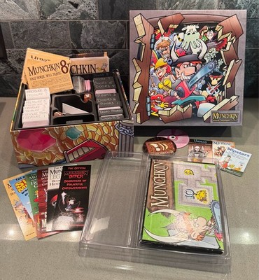 Munchkin Lot Game + Expansions 2-8 Promos!  Hipsters Kittens Undead Monster Box