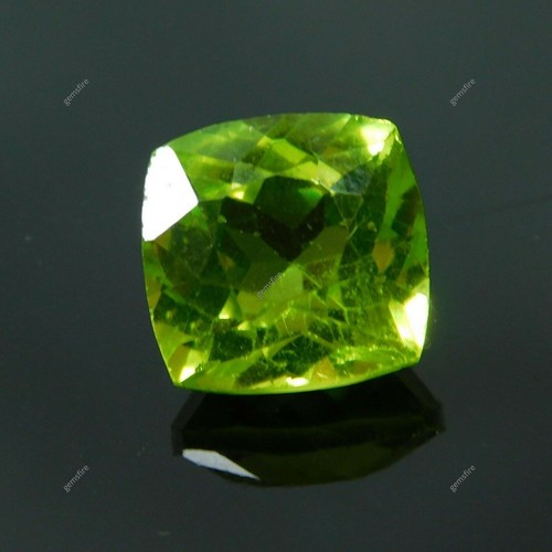 9.5 Ct Top Quality CERTIFIED Gemstone Natural Green Apple Peridot Cushion Cut - Imagen 5 de 6