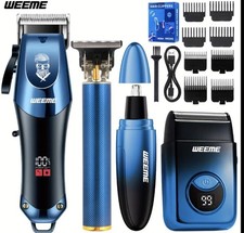 Mens Electric Hair Clipper, Nose Hair Clipper Shaver Set | Wireless Usb Charging