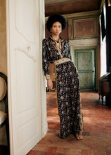 Sezane Azziano Trousers in Heather print size 36