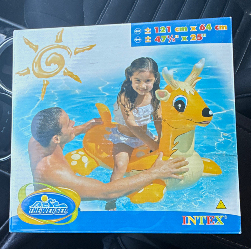 Intex Lil' Deer Ride-On Inflatable Pool Float, Ride-On 47 1/2" x 25" MPN 56560