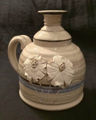 Stoneware Vintage Studio Pottery Oil Lamp/Jug Designer Clay Company 