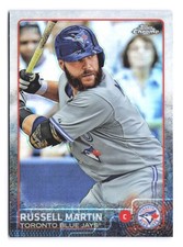 2015 Topps Chrome Baseball Refractor #61 Russell Martin Toronto Blue Jays