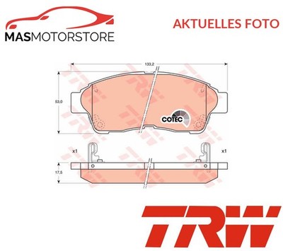 SATZ BREMSBELÄGE BREMSKLÖTZE VORNE TRW GDB1143 A FÜR HOLDEN NOVA,APOLLO