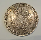 KING LOUIS XVI ECU SILVER 1785 PAU   poids 29gr10  rare beautifil PATINE