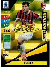 PANINI ADRENALYN PULISIC AUTOGRAFATA MILAN XL 2024-25 2025 CARD LIMITED EDITION 