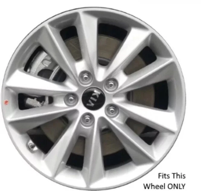 4 para Kia Sorento L LX 2019-20 Cromo 17" Cubiertas de rueda Tapacubos Cubiertas de llanta de aleación Foto 2 de 4