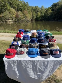 Vintage lot of 35 Snapback Trucker Hat Caps Patch Mesh K Brand USA Advertising