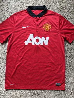 #ad Nike Manchester United 2013 14 Home Red Soccer Jersey 532837 624 Size Large $24.95