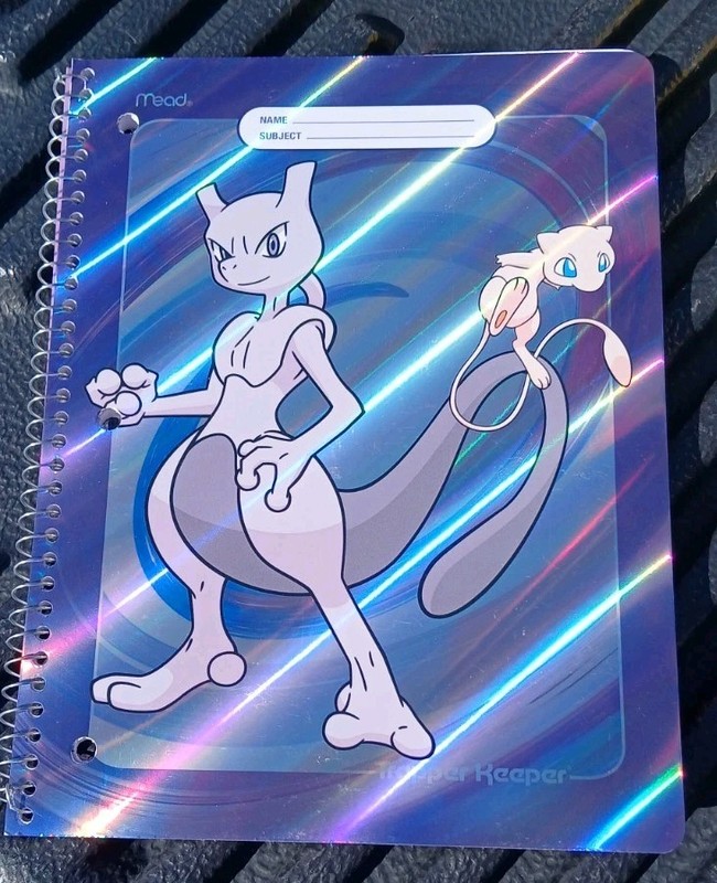 New 2026 Target Pokemon Trapper Keeper Notebook Mewtwo Holo Foil 80 Paper Pages