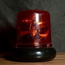 Vintage Obrotowe czerwone migające światło Latarnia świetlna Lampa imprezowa DJ Stroboskop Światło Disco Ball