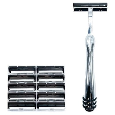 Taconic Shave, Heavyweight All Metal Non-Pivoting Twin Blade Cartridge Razor... 