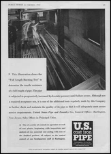 1942 United States Pipe & Foundry Burlington New Jersey Cast Iron Pipes Print Ad