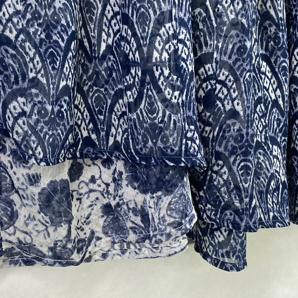 Falda Converse One Star Mujer Talla 14 Azul Blanco Cintura Elástica Capas Estampadas Foto 2 de 4