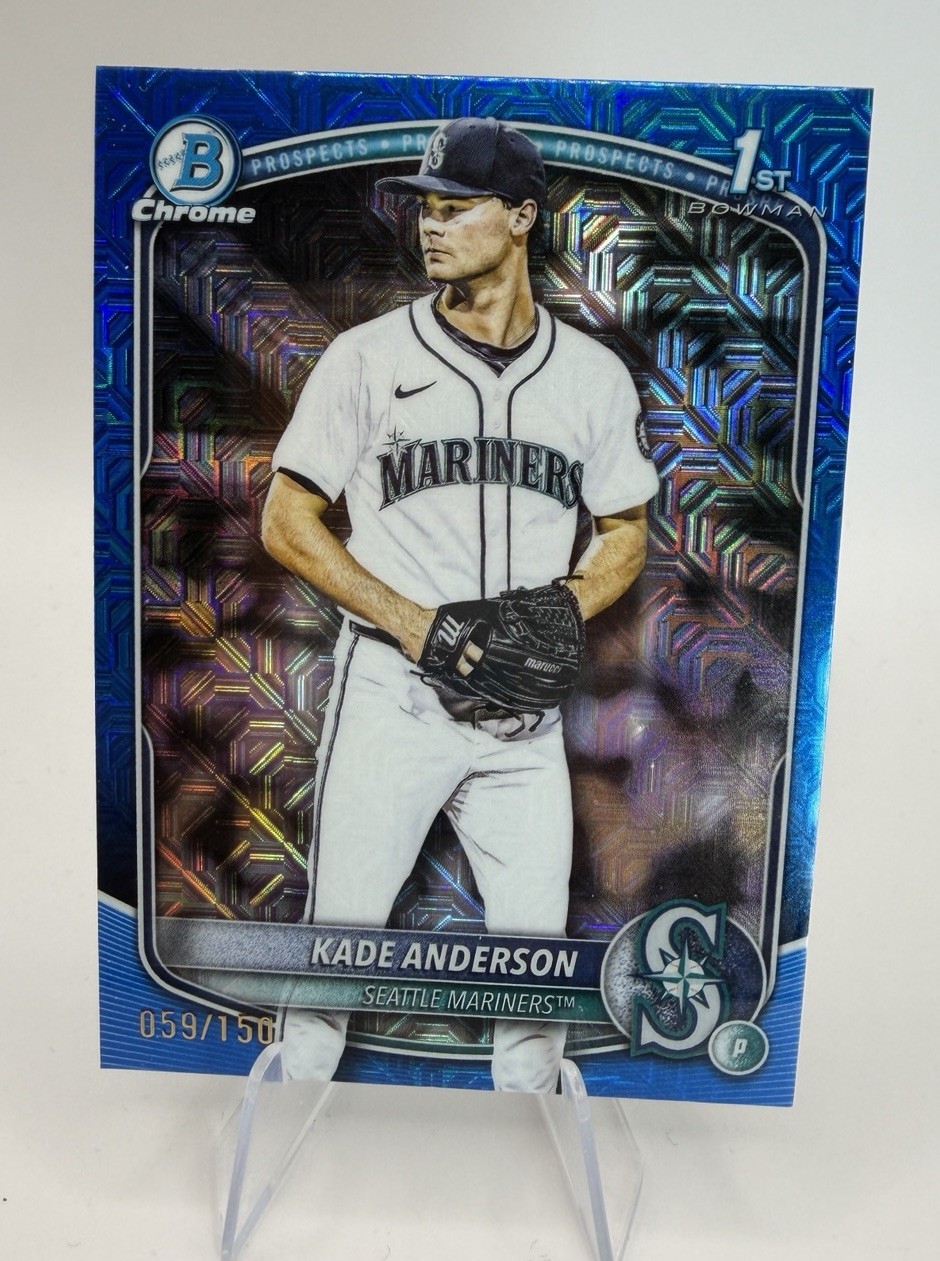 2025 Bowman Draft Kade Anderson 1st Blue Mojo Refractor /150 BDC-3