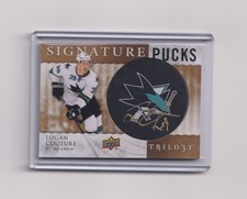 2014-15 Upper Deck Trilogy Logan Couture Signature Pucks #SP-LC
