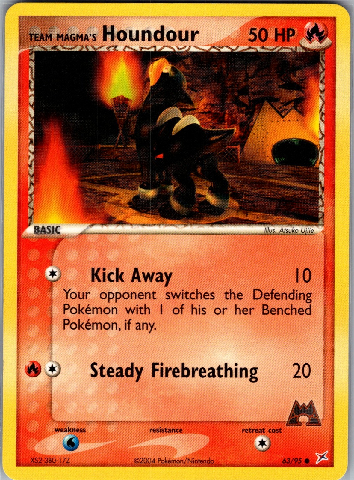 Team Magma's Houndour Common Team Magma vs Team Aqua 63/95 NM