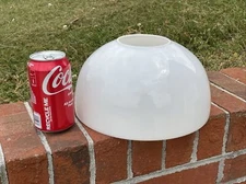 Antique Vtg Milk Glass Lamp Shade Oil Student 10" Fitter ~ Coleman Aladdin Rayo