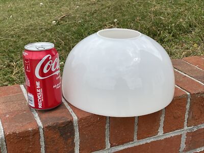 Antique Vtg Milk Glass Lamp Shade Oil Student 10'' Fitter ~ Coleman Aladdin Rayo