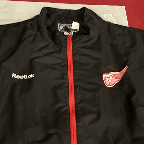 2XL Hockey Reebok Center Ice DETROIT RED WINGS Windbreaker Zip JACKET Embroidery - Picture 3 of 17