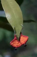 Boho Handmade Orgnge color Crochet Dangle Drop Colorful Earrings for Women