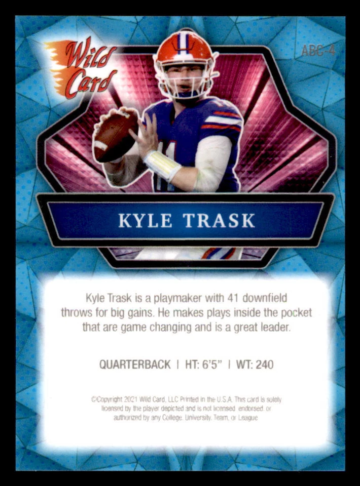 2021 Wild Card Alumination #ABC-4 Kyle Trask - Image 2 of 2