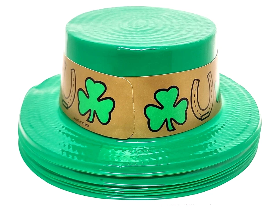 Набор из 8 пластиковых котелков Green St Patrick's Day Lucky Leprechaun - Изображение 3 из 4