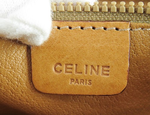 Authentic CELINE Brown Macadam Canvas and Leather Clutch Business Bag #40942 - Picture 18 of 19