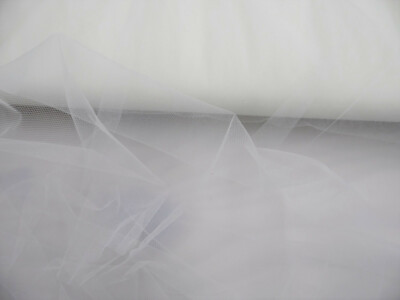 Nylon Tulle Sheer Fabric White 54 inch wide DD300