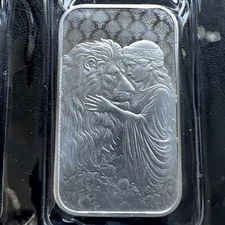 2024 Royal British Una and the Lion Classic 1839 Reimagining 1 oz Silver Bar