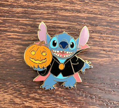 Disney Pin STITCH 2003 Wearing Vampire Halloween Costume with Jack