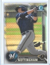 RARE 2016 BOWMAN CHROME JACOB NOTTINGHAM ROOKIE CARD #BCP244 ~ 499/499 UNIQUE