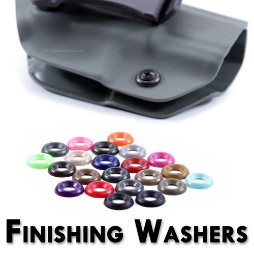 Finishing Washers - #8 - Round Top - Nylon - for Holster & Sheath Making - Picture 2 of 71