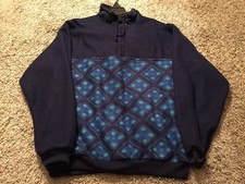 NWT Pierre Cardin Navy Fleece, 1/4 Button Up Sweatshirt, Sz L