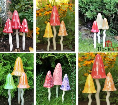 Garten Ornamente Krötenhocker Fee Gartendeko Pilze Pixie magisch