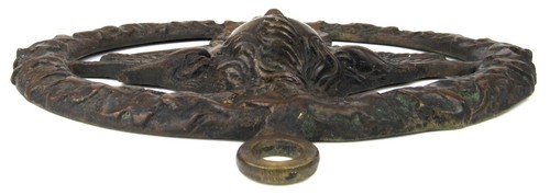 Vintage Bronze Brass Winged Cherub Putti Angel Mount Plaque - Picture 5 of 7