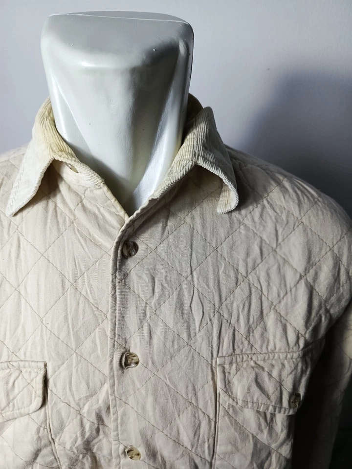 GLEE CLUB Brand Corduroy Shirt Collar Jacket Beige Long Sleeve | P:23, L:28.5 in - Image 3 of 4