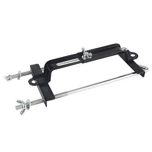Black Car Storage Battery Holder Hold Down Adjustable Stabilizer Metal Bracket - Picture 3 of 12