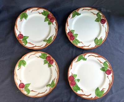VTG Franciscan Ware Dinner Plates Apple Pottery USA - Main Image