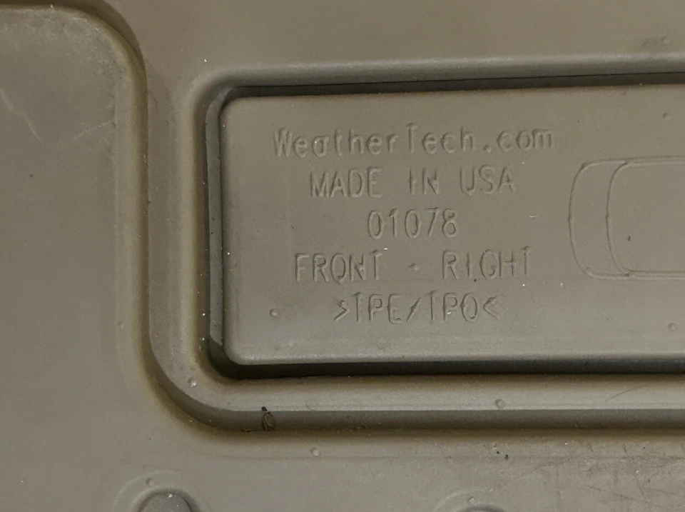 2014 2015 Jeep Cherokee Front Mats ONLY Weather Tech Floor Mat Set TAN - Image 3 of 3