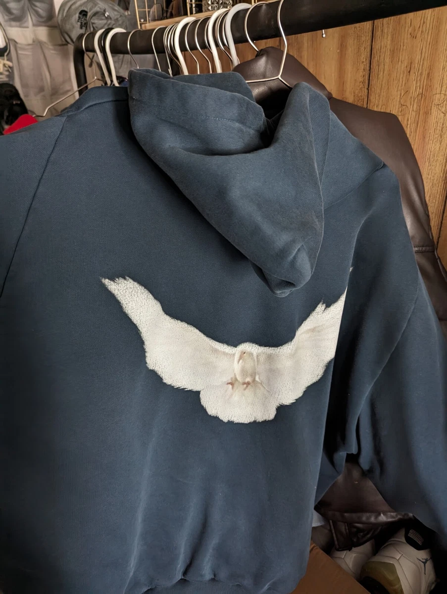 YEEZY GAP BALENCIAGA DOVE SHRUNKEN HOODIE DARK BLUE SIZE XXL