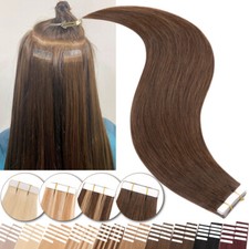 Injected Tape in Hair Extensions 100 Remy Human Hair Invisible Skin Weft 20PCS