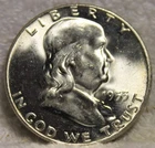 1955 franklin half dollar uncirculated full bell lines