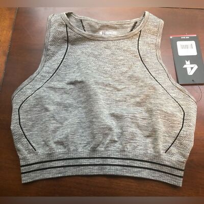 NWT FourLaps Breath Seamless Sports Bra in Heather Grey - Size XL