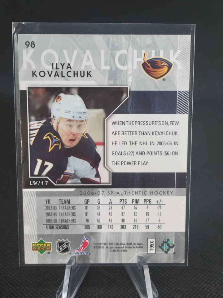 2006-07 SP Authentic Hockey #98 Ilya Kovalchuk - Image 2 of 2