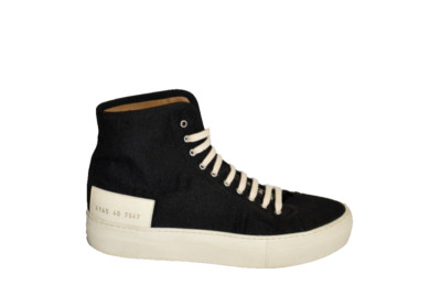 Woman by Common Projects Tournament High Top Sneakers Black  40 10 US DD468