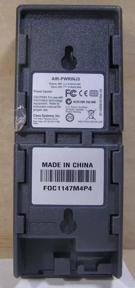 CISCO SYSTEMS AIRONET POWER INJECTOR AND MEDIA CONVERTER AIR-PWRINJ3 IN BOX - Image 2 of 4