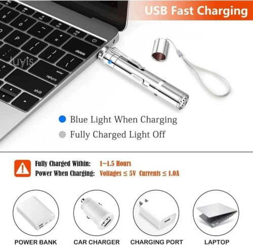 Puntero láser para gato juguete perro 7 patrón ajustable largo alcance juguete Lazer recarga USB - Imagen 22 de 24