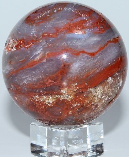 AAA Ágata Roja Brasileña Esfera / 2.09" (53.08 mm) / 7.10 oz (201.28 gr) 3523 - Imagen 13 de 15